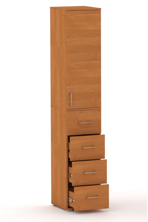 Szafa na ubrania z drążkiem Pola 215 - 4 szuflady 40-50 cm Olcha